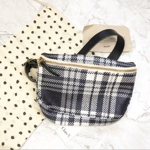 Clare V Black and White Plaid Bag